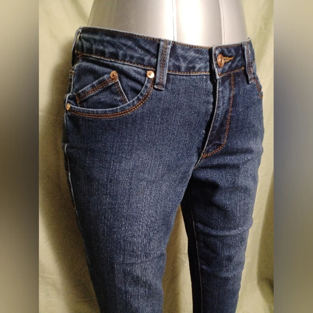 Jag Jeans Womens Slim Ankle Dark Blue Indigo Denim